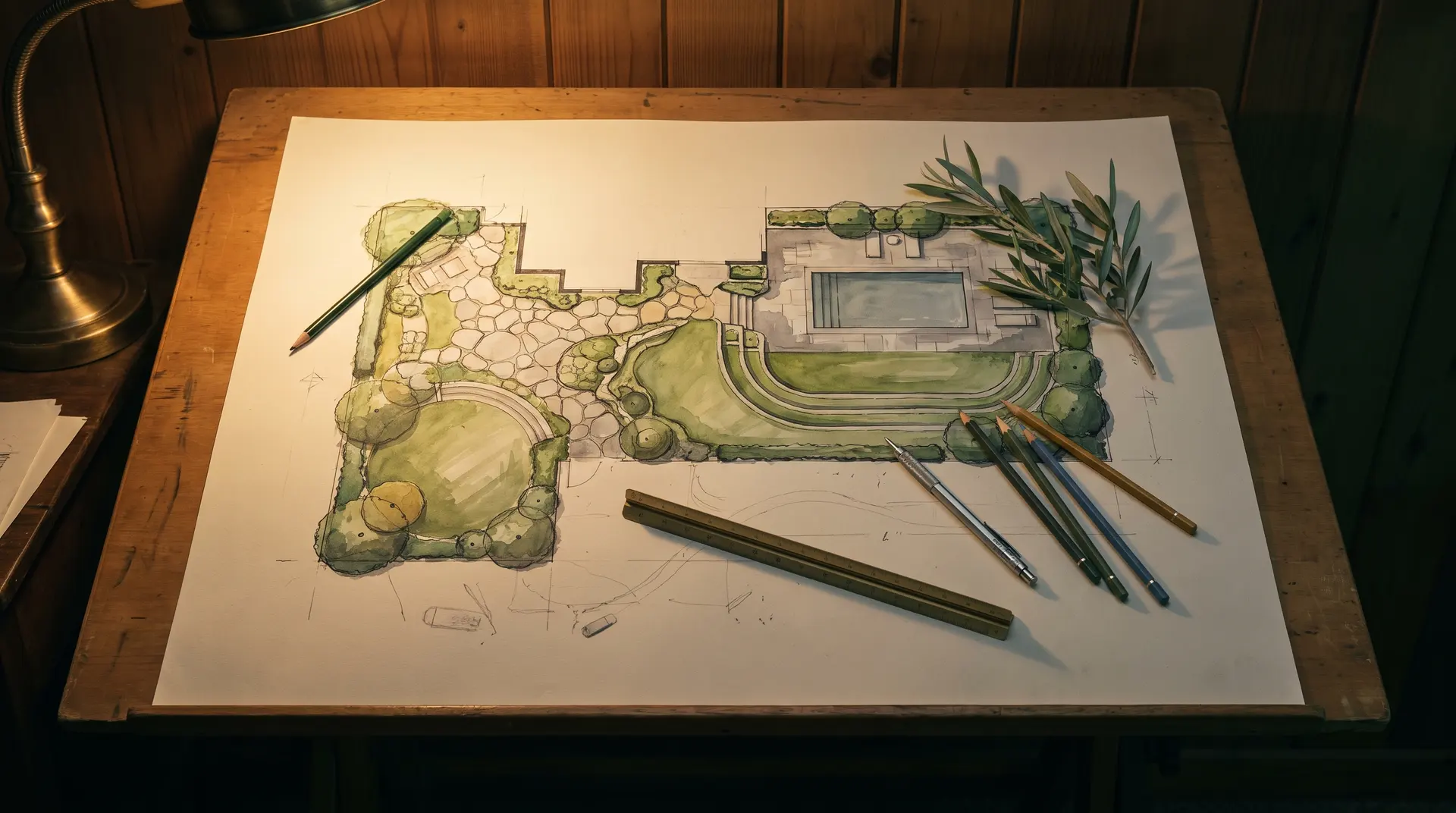 Digital plans: landscape design drawing by Silver Leaf Landscape